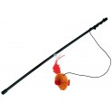 CAÑA DE PESCAR 48 cm CON RATON Juguete para Gatos