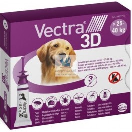 VECTRA 3D 25-40 kg 3 Antiparasitario Externo Pipetas para perros