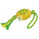 PELOTA FUTBOL 42 cm GOMA/CUERDA VERDE/AMARILLO